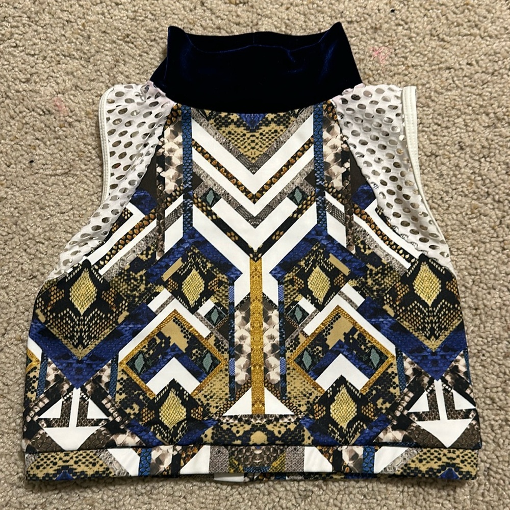 Snake print crop top